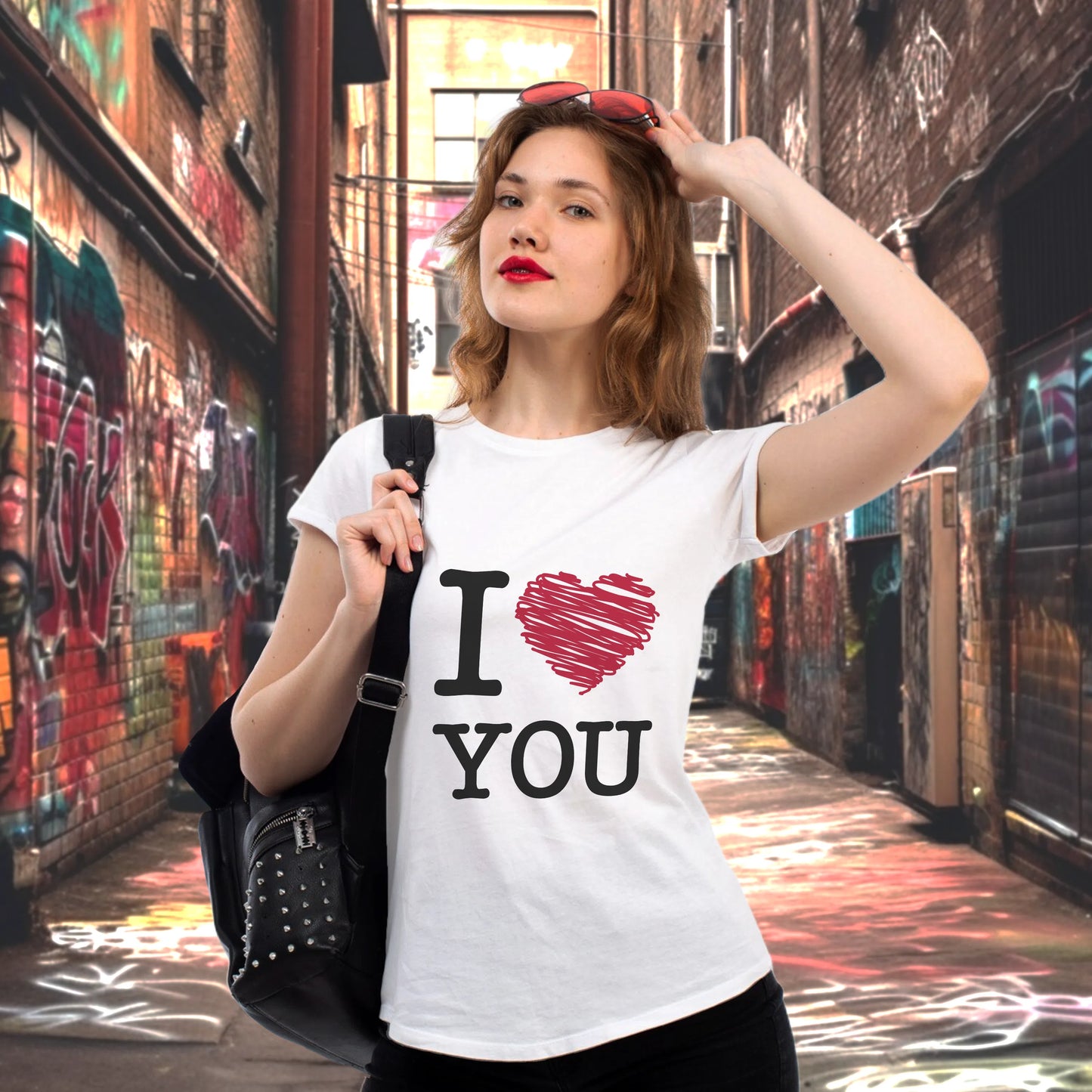 CUC T-SHIRT SAN VALENTINO I LOVE YOU - #chooseurcolor