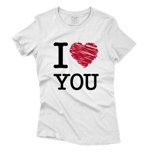 CUC T-SHIRT SAN VALENTINO I LOVE YOU - #chooseurcolor