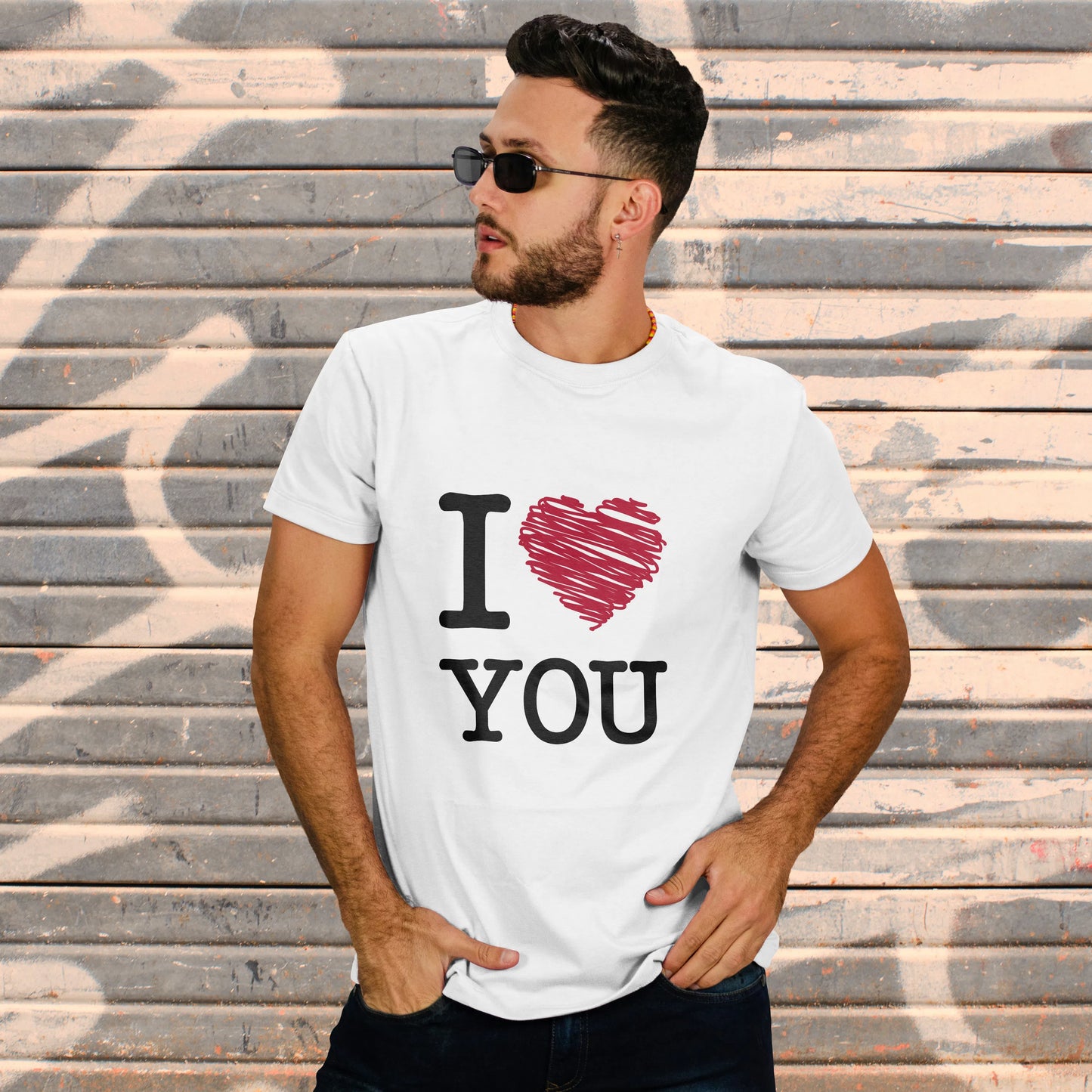 CUC T-SHIRT SAN VALENTINO I LOVE YOU - #chooseurcolor