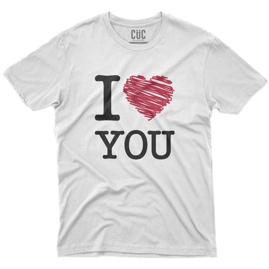 CUC T-SHIRT SAN VALENTINO I LOVE YOU - #chooseurcolor