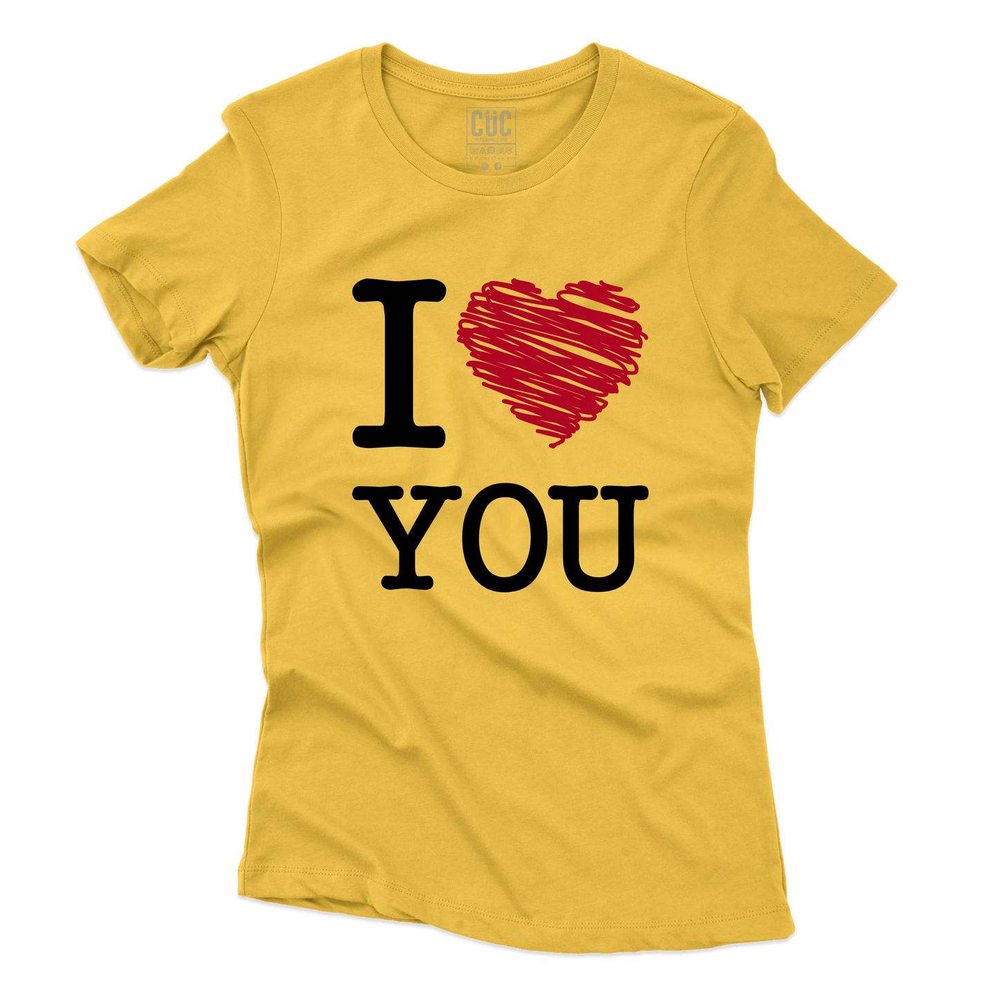 CUC T-SHIRT SAN VALENTINO I LOVE YOU - #chooseurcolor