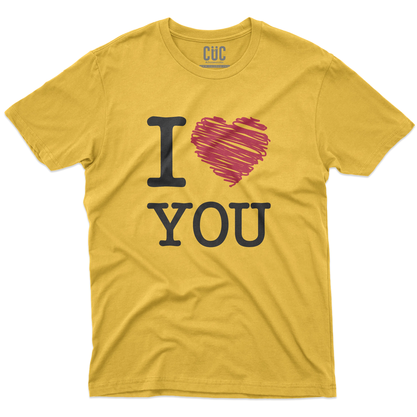 CUC T-SHIRT SAN VALENTINO I LOVE YOU - #chooseurcolor