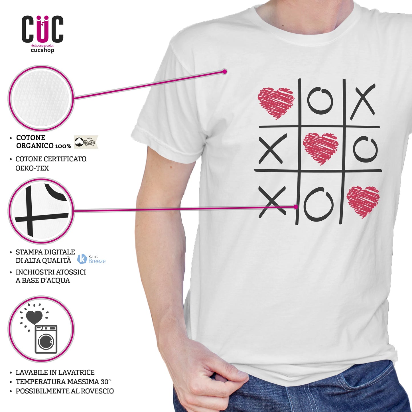 CUC T-SHIRT SAN VALENTINO LOVELY TRIS - #chooseurcolor