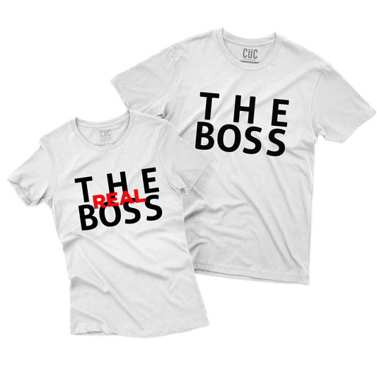 CUC T-SHIRT SAN VALENTINO THE BOSS - THE REAL BOSS - REGALO PER COPPIA -  #chooseurcolor