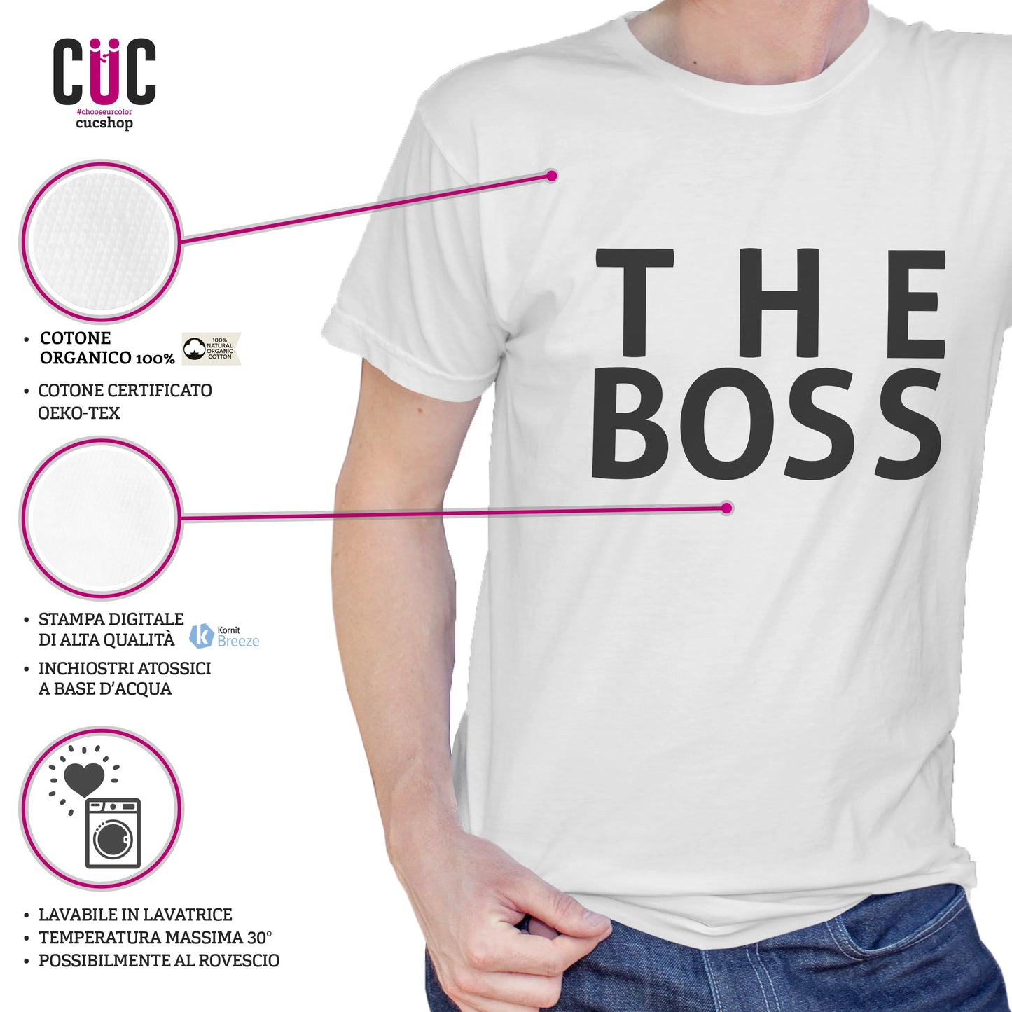 CUC T-SHIRT SAN VALENTINO THE BOSS - THE REAL BOSS - REGALO PER COPPIA -  #chooseurcolor