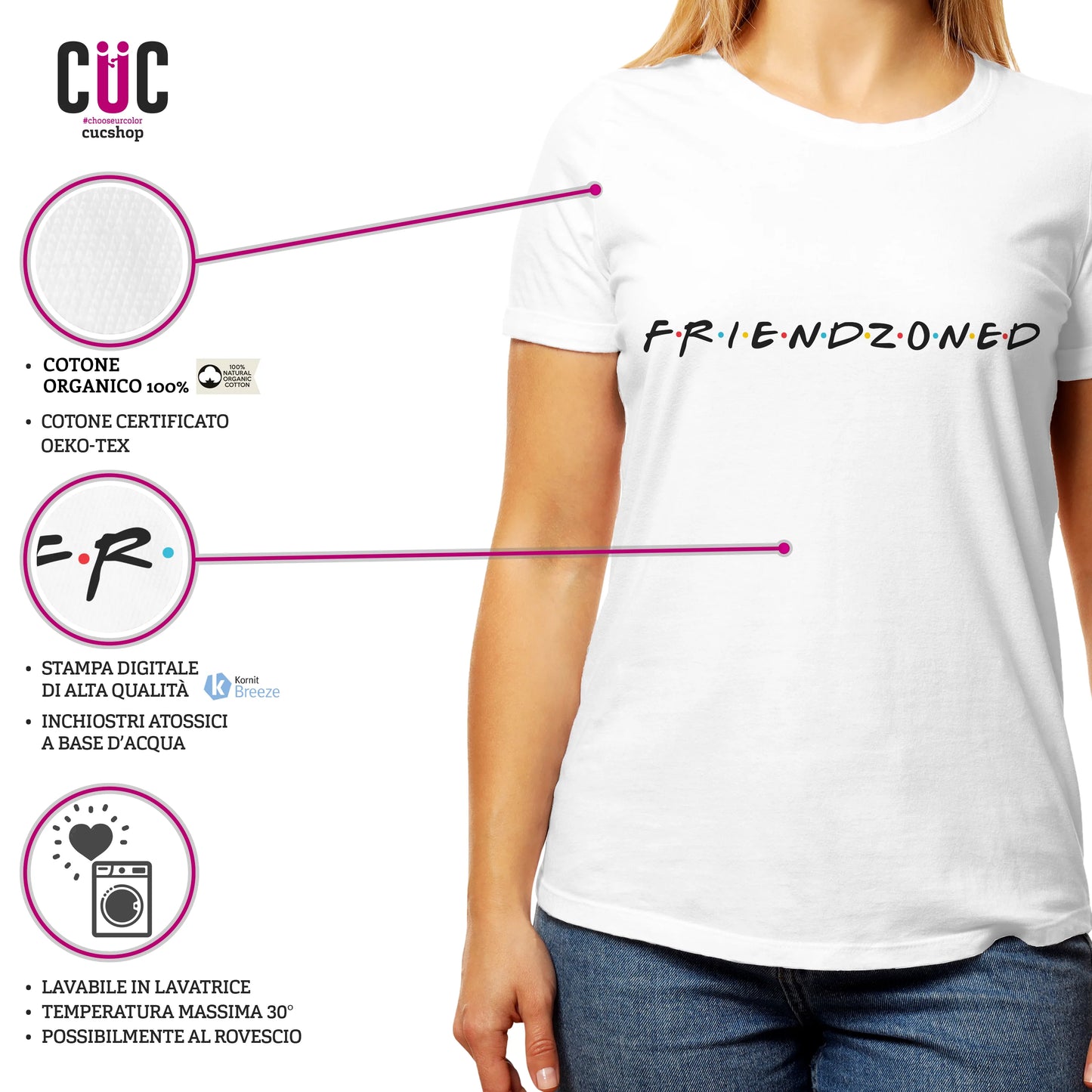 CUC T-SHIRT SAN VALENTINO FRIENDZONED -  #chooseurcolor