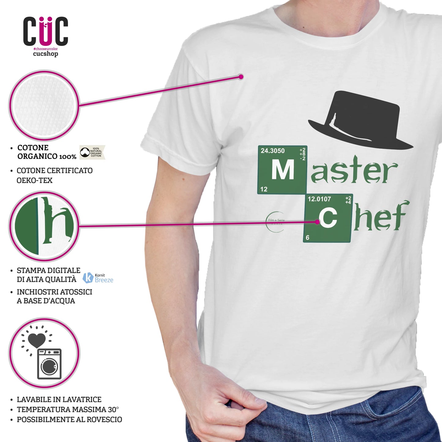 CUC T-SHIRT FILM E SERIE MANIA - MASTER CHEF - BREAKING - SERIE TV #chooseurcolor