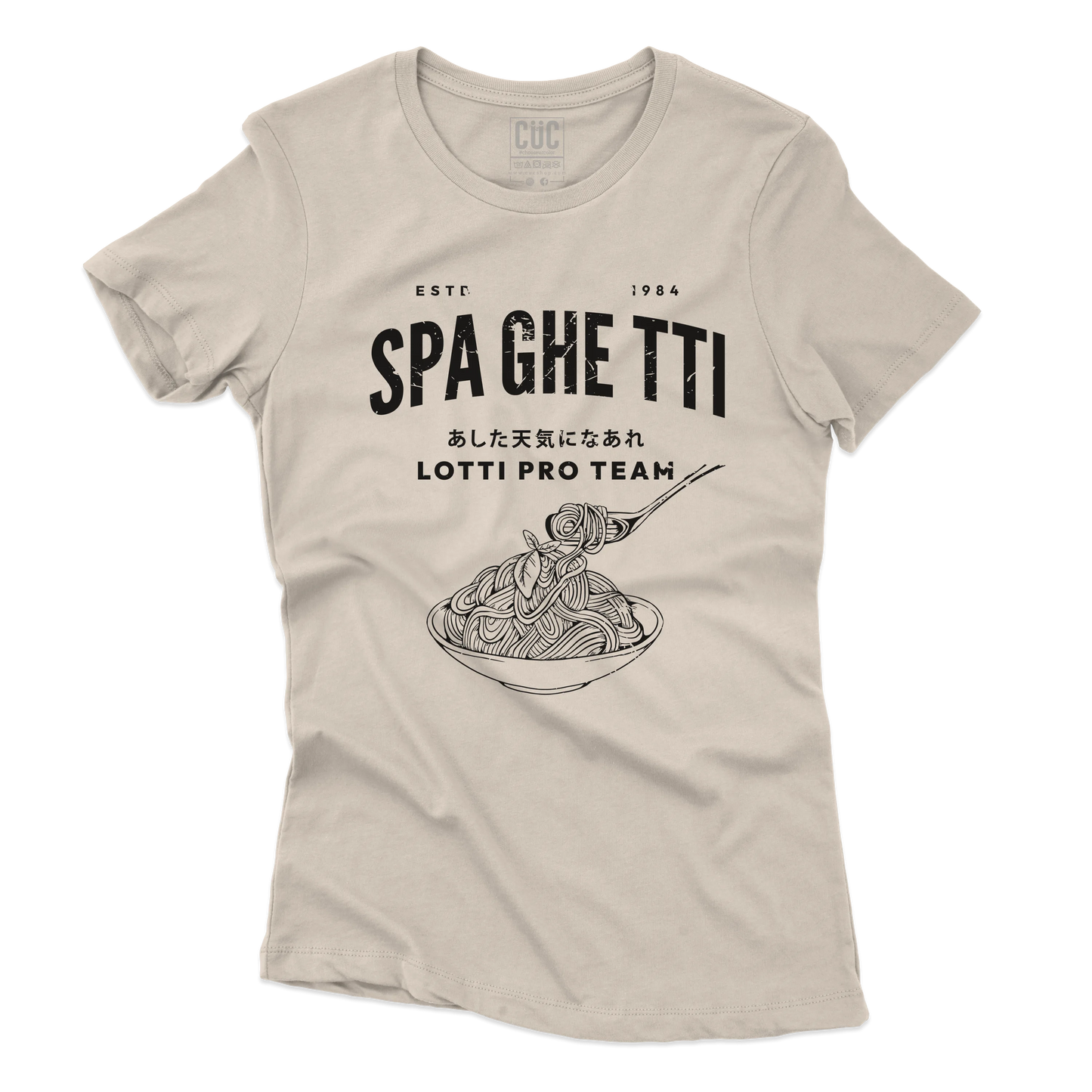 CUC T-SHIRT SPAGHETTI TEAM - LOTTI - TUTTI IN CAMPO CON LOTTI - ANIME MANGA #chooseurcolor