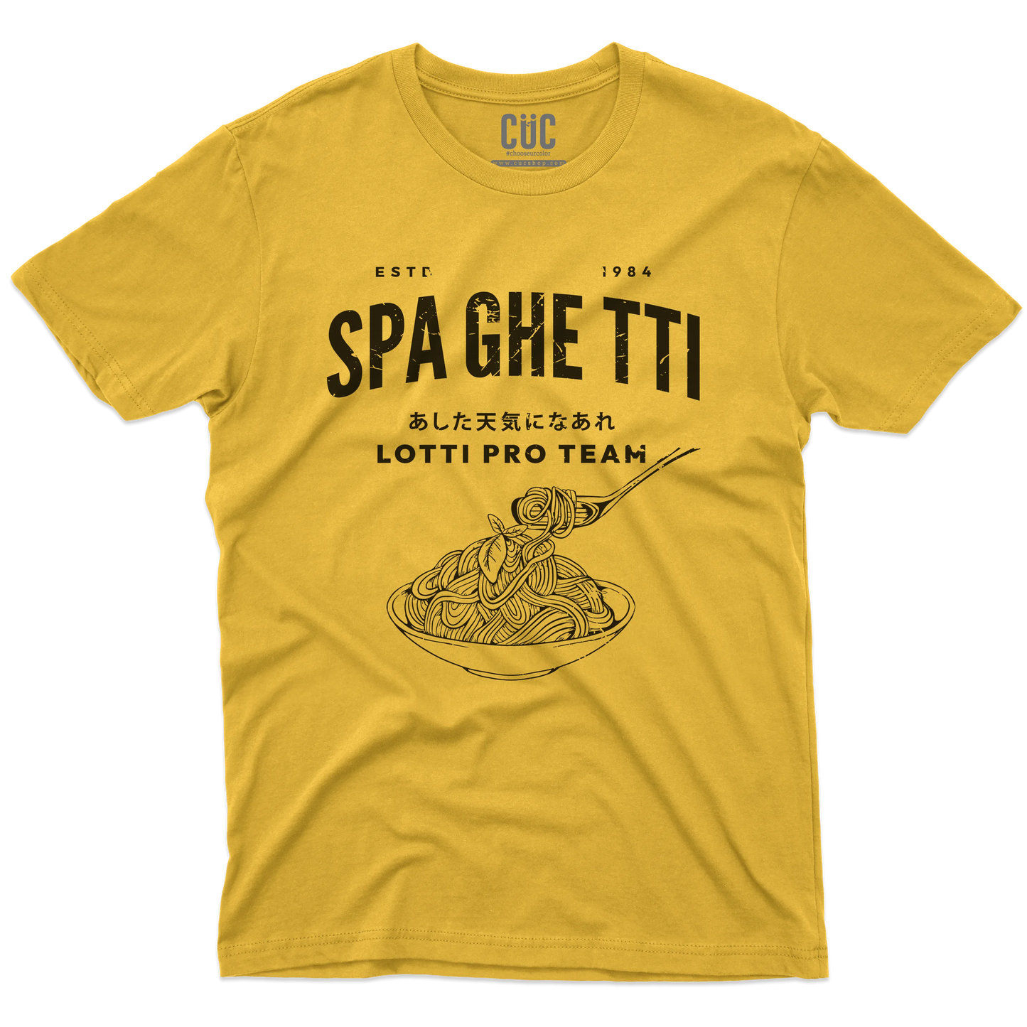 CUC T-SHIRT SPAGHETTI TEAM - LOTTI - TUTTI IN CAMPO CON LOTTI - ANIME MANGA #chooseurcolor