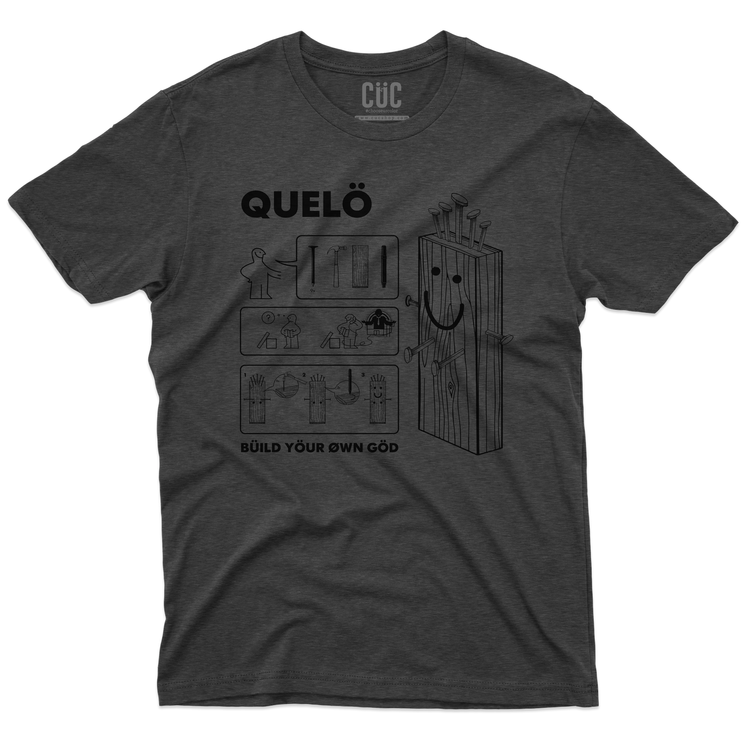 CUC T-SHIRT QUELO - BUILD YOUR GOD - PERSONAGGI FAMOSI - Divertente -  #chooseurcolor