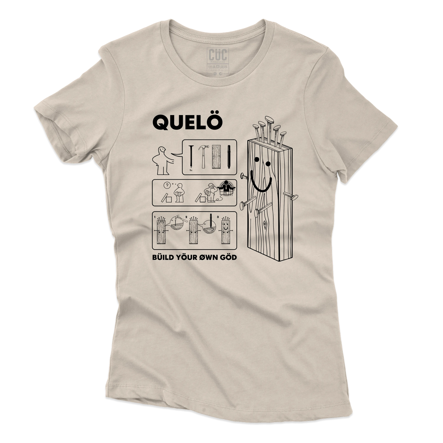 CUC T-SHIRT QUELO - BUILD YOUR GOD - PERSONAGGI FAMOSI - Divertente -  #chooseurcolor