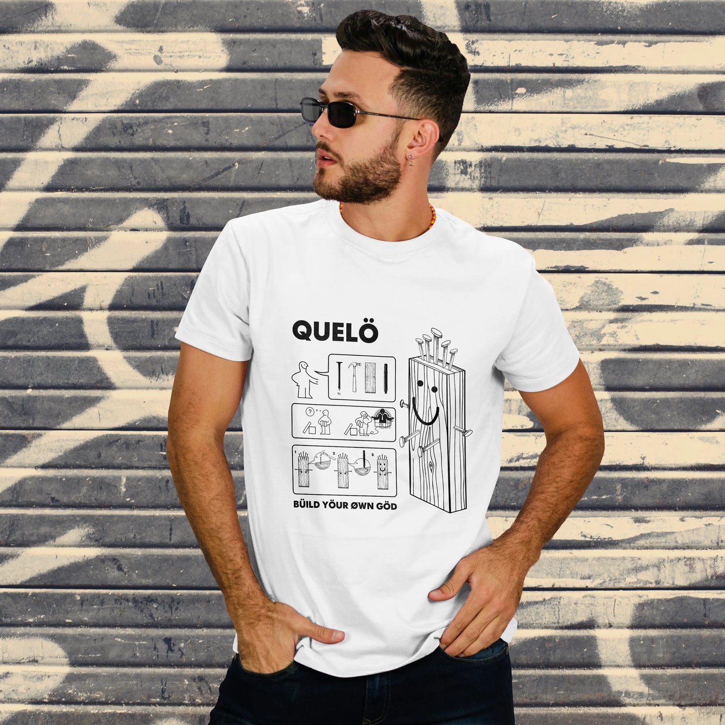 CUC T-SHIRT QUELO - BUILD YOUR GOD - PERSONAGGI FAMOSI - Divertente -  #chooseurcolor