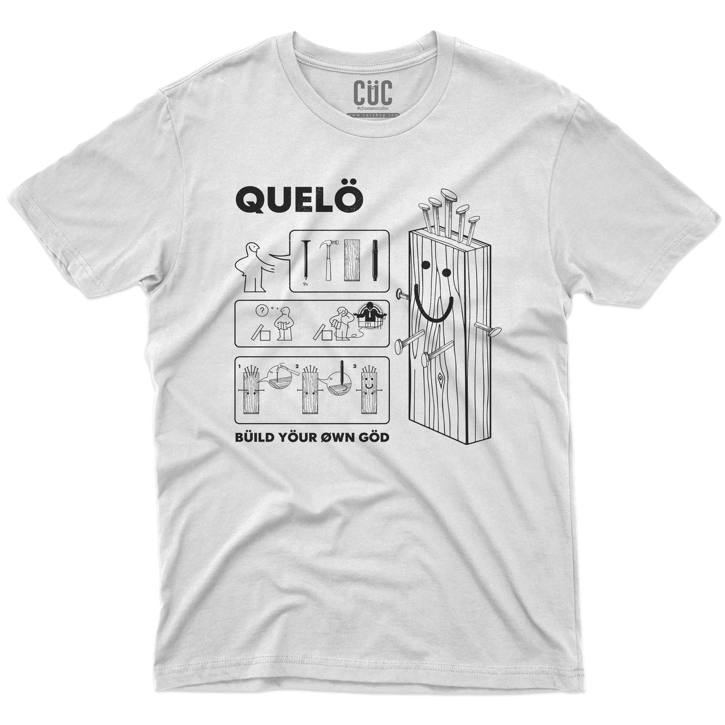 CUC T-SHIRT QUELO - BUILD YOUR GOD - PERSONAGGI FAMOSI - Divertente -  #chooseurcolor