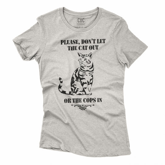 CUC T-Shirt CAT IN - Cops out - Cat Lovers  #chooseurcolor