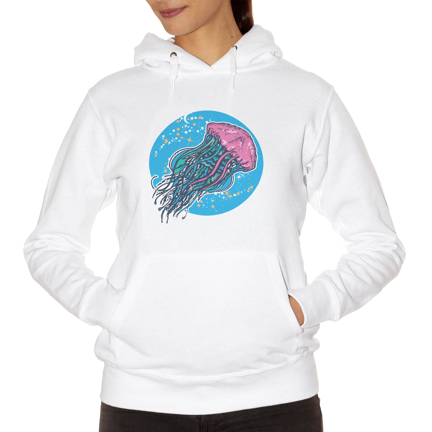 Cadet Blue Felpa Cappuccio Jellyfish - Funny Choose ur Color CucShop