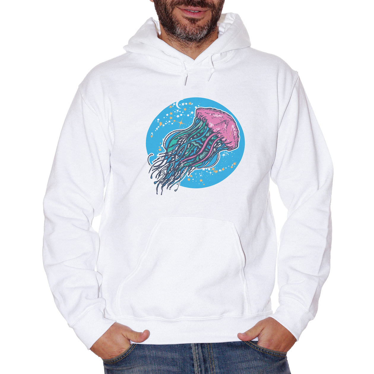 Lavender Felpa Cappuccio Jellyfish - Funny Choose ur Color CucShop