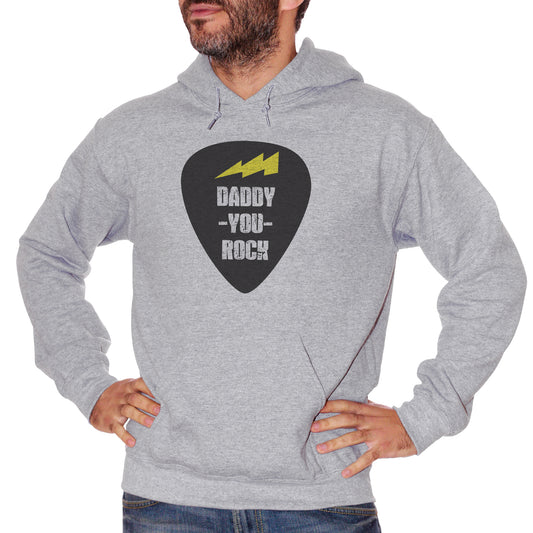 Gray Felpa Cappuccio Daddy You Rock Frasi Divertenti Padre - Funny Choose ur Color CucShop