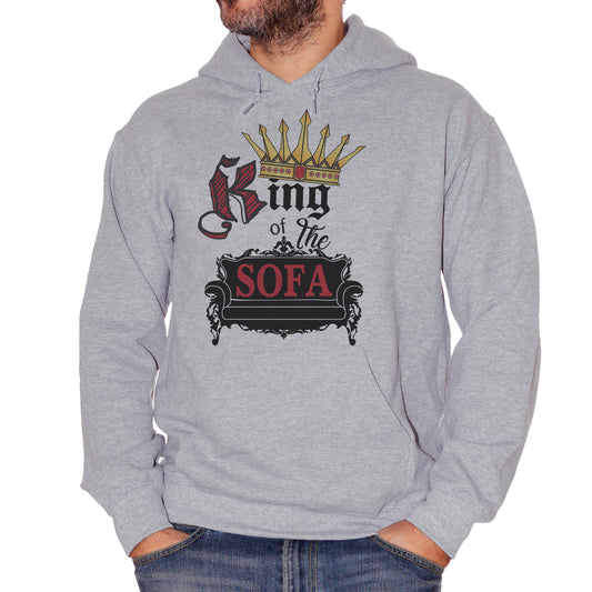 Dark Gray Felpa Cappuccio King of the Sofa - Re Del Divano Frasi Divertenti - Funny Choose ur color CucShop