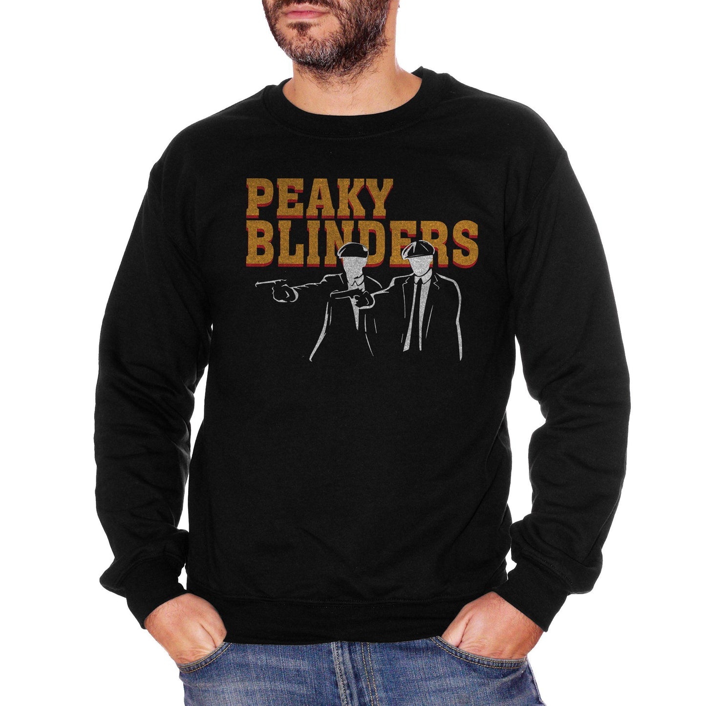 Black Felpa Girocollo Peaky Blinders Serie TV Netflix - Pulp Fiction Crossover - Movie Choose ur Color CucShop