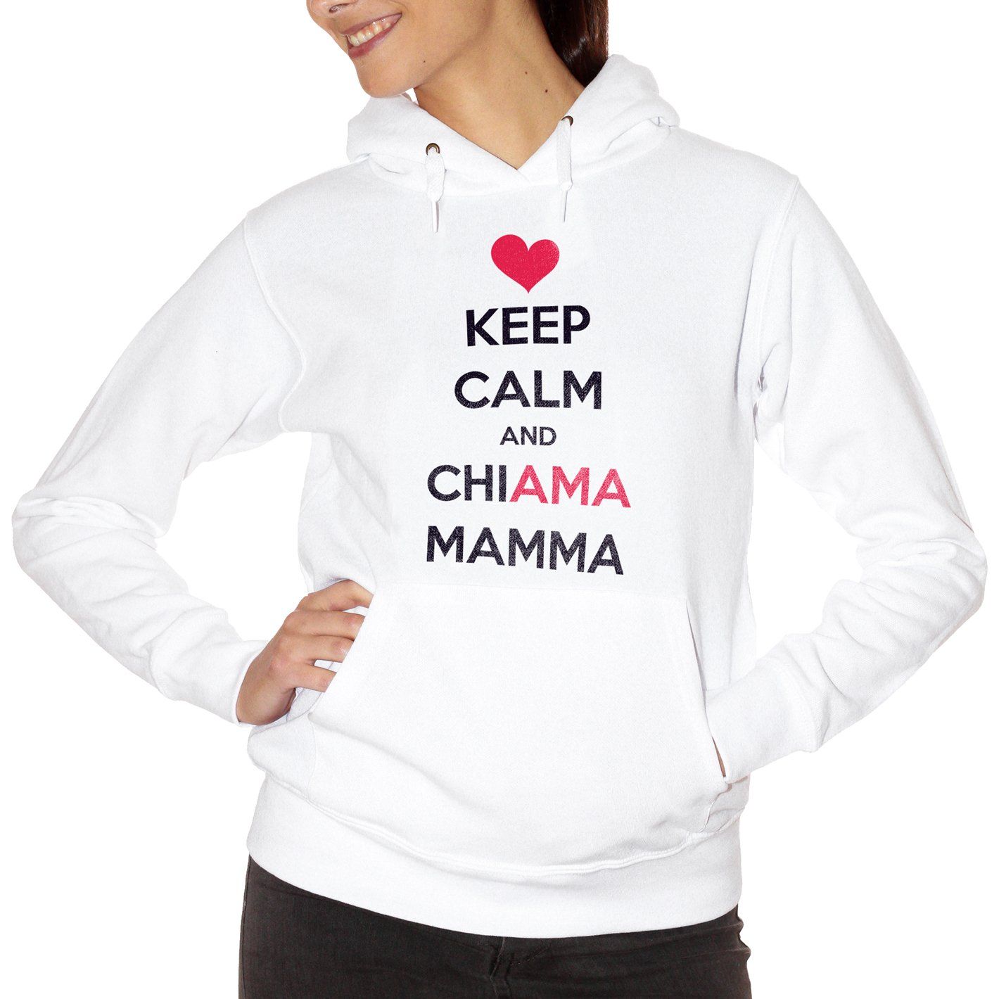 Maroon Felpa Festa Della Mamma Keep Calm Love - DIVERTENTE Choose ur color CucShop