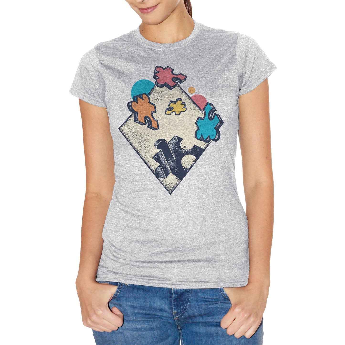 Snow T-Shirt Puzzle | Ci Incastriamo Alla Perfezione | Siamo Piccoli Pezzi Che Si Incastrano | Choose Ur Color - DIVERTENTE CucShop