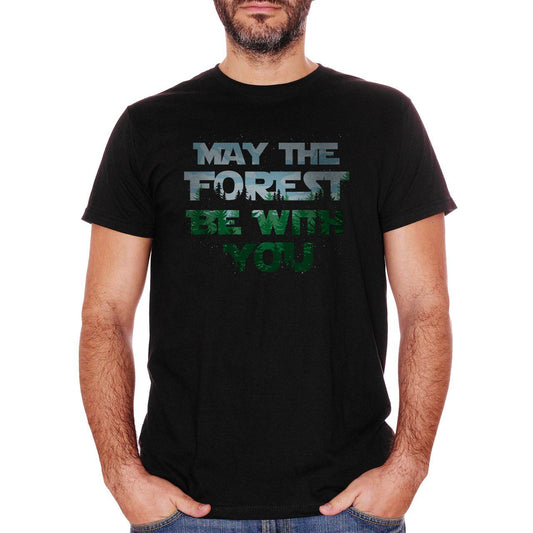 White T-Shirt Forest Nature Jedi Frasi Divertenti Star Wars Forza - Funny Choose ur color CucShop